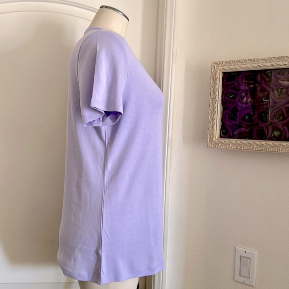 Lands’ End / 100% Cotton / Lavender T~Shirt - Picture 6 of 7